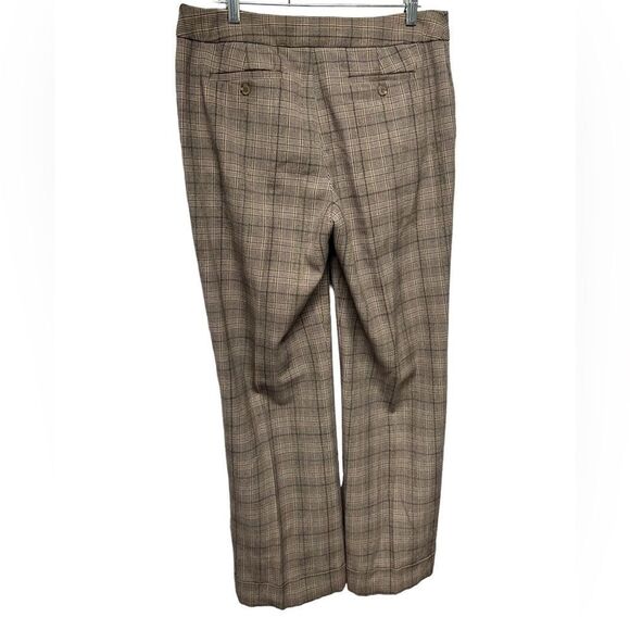 Vintage Dalia Collection Brown Plaid Wide Leg Pants Bootcut Academia Business - Picture 4 of 11